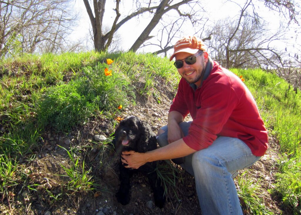 Philip Scholz and dog